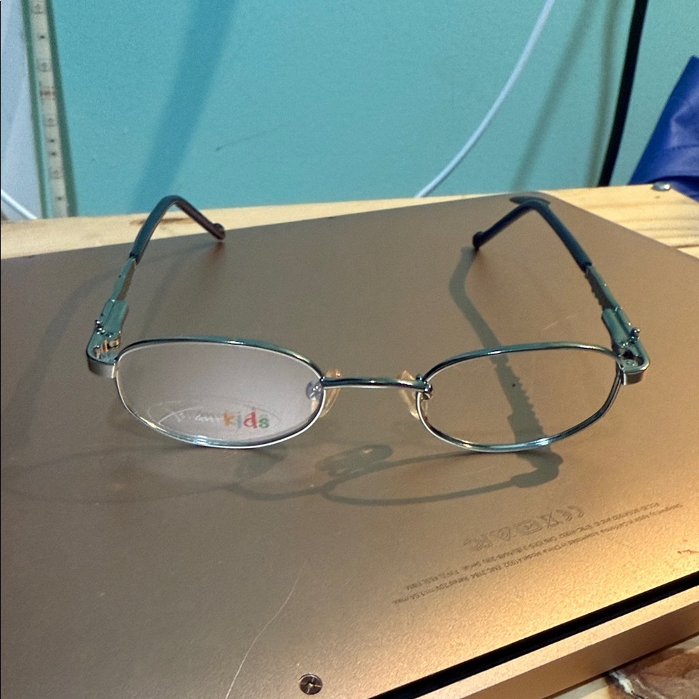 Kids Silver and Black Glasses